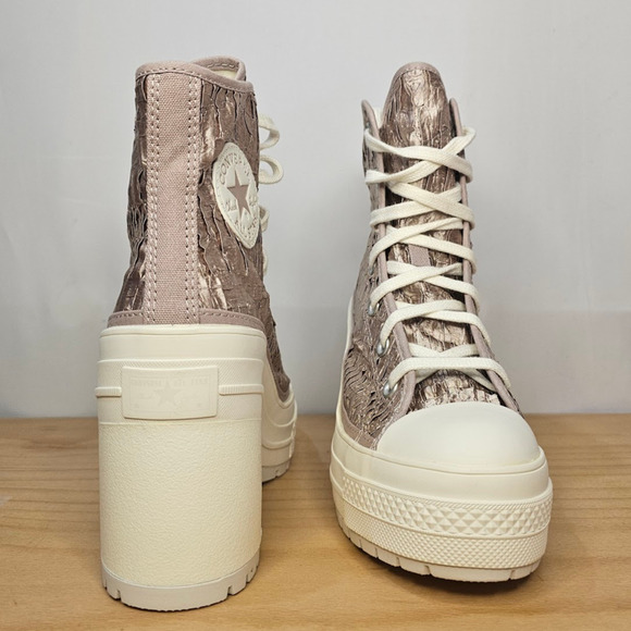 Converse Chuck 70 Luxe Heel Satin Sneakers Brand New Women's 7 A09780C  NWT - Picture 7 of 9